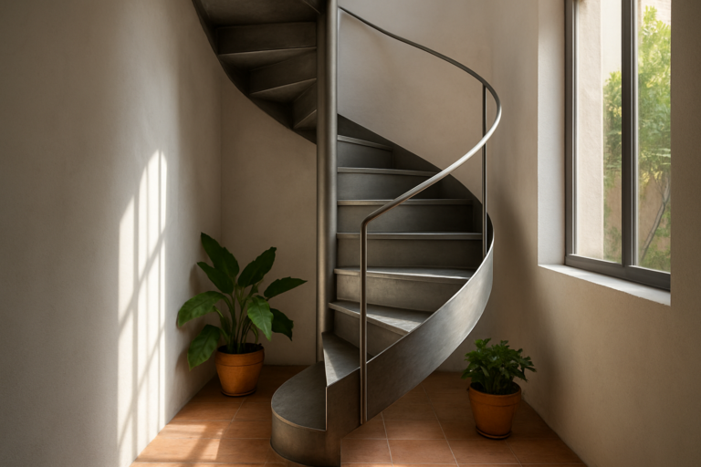 Escaleras metálicas modernas que optimizan el espacio disponible